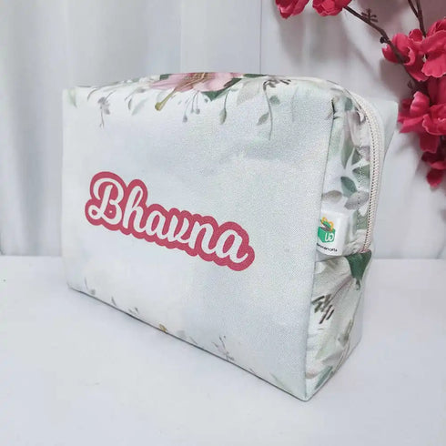 Personalized Floral Printed Women Box Pouch